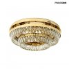  Lampa sufitowa plafon LED w stylu glamour kryształowa okrągła SAVOY 2 złota MSE1501100530 Moosee King Home
